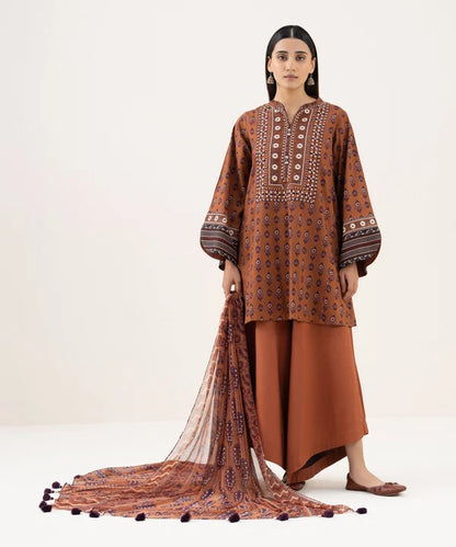SAPPHIRE | UNSTITCHED 3 PIECE EMBROIDERED LIGHT LINEN SUIT