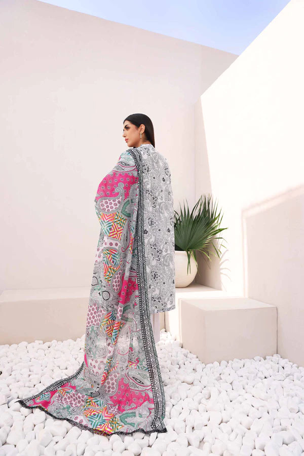 Nishat | 3 Piece Unstitched Printed Embroidered Lawn Suit | 42301082