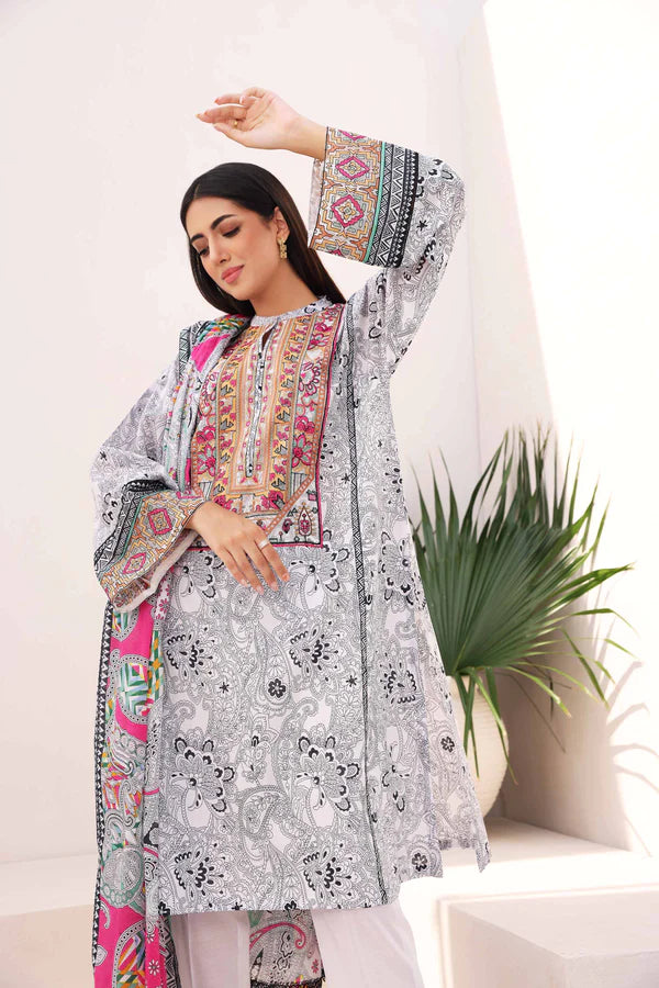 Nishat | 3 Piece Unstitched Printed Embroidered Lawn Suit | 42301082