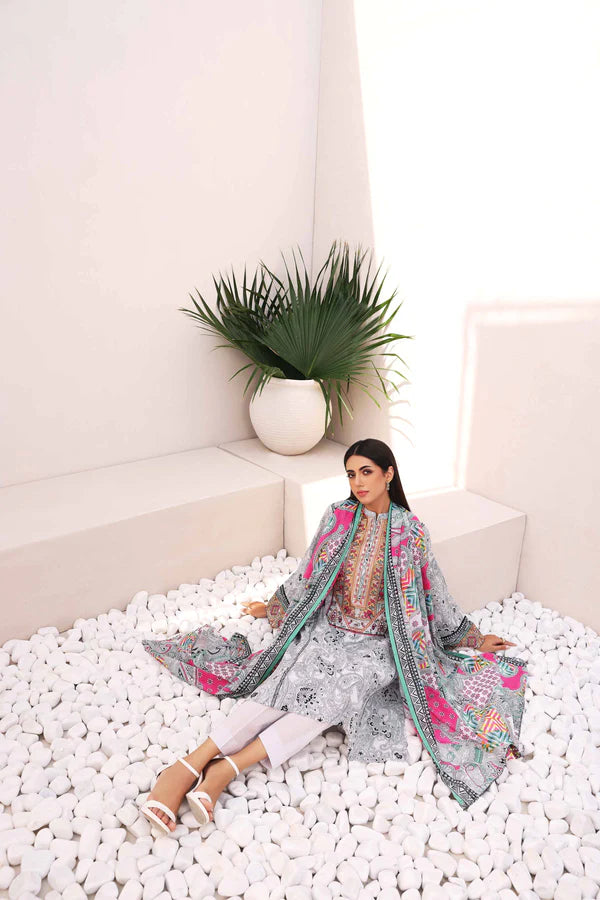 Nishat | 3 Piece Unstitched Printed Embroidered Lawn Suit | 42301082