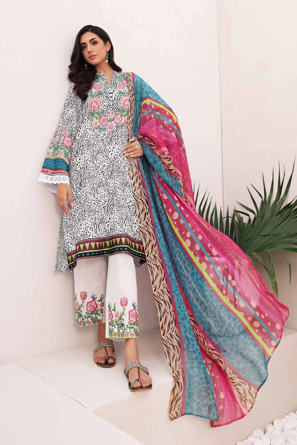 Nishat | 3 Piece Unstitched Printed Embroidered Lawn Suit | 42301111