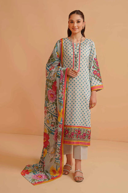 Nishat | 3 Piece Unstitched Printed Embroidered Lawn Suit | 42301535
