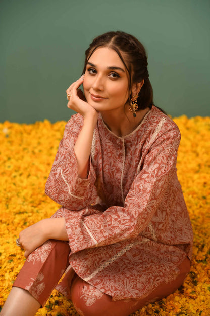 Nishat | 2 Piece Unstitched Printed Lawn - Shirt & Trouser | 42301599