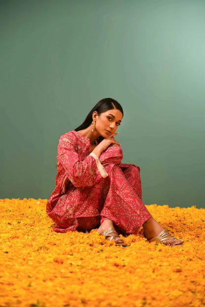 Nishat | 2 Piece Unstitched Printed Lawn - Shirt & Trouser | 42301601