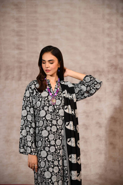 Nishat | 3 Piece Unstitched Printed Linen Suit | 42303190