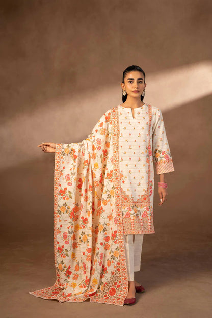 Nishat | 3 Piece Unstitched Printed Khaddar Suit | 42306500