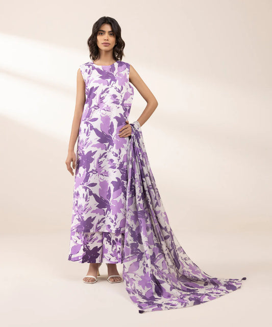 SAPPHIRE | UNSTITCHED 3 PIECE PRINTED LAWN SUIT