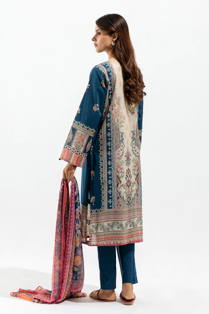 BEECHTREE | 2 Piece Unstitched Embroidered Lawn | Prussian Verve