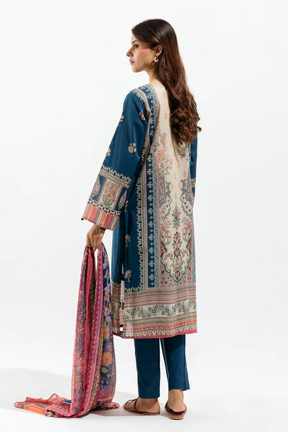 BEECHTREE | 2 Piece Unstitched Embroidered Lawn | Prussian Verve