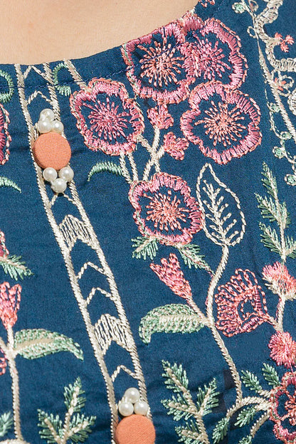 BEECHTREE | 2 Piece Unstitched Embroidered Lawn | Prussian Verve