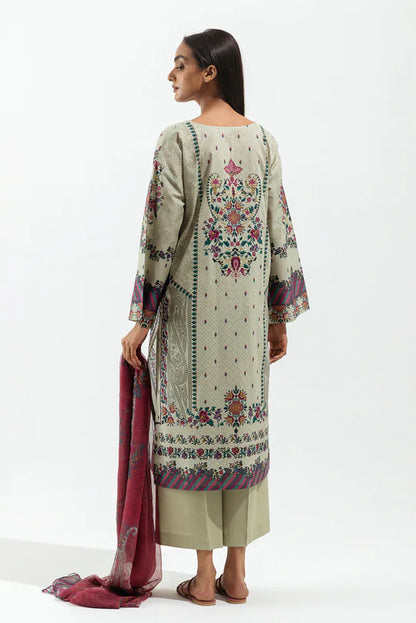 BEECHTREE | 3 Piece Unstitched Lawn Suit | Flora Faun