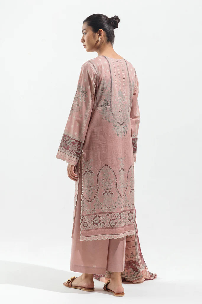 BEECHTREE | 2 Piece Unstitched Embroidered Lawn | Cedar Beige