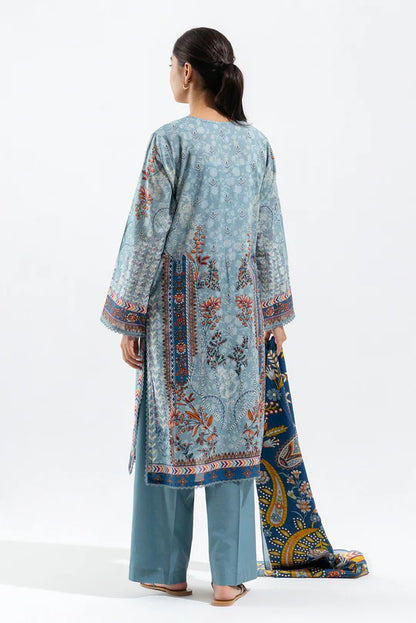 BEECHTREE | 2 Piece Unstitched Embroidered Lawn | Aquatic Ethnic