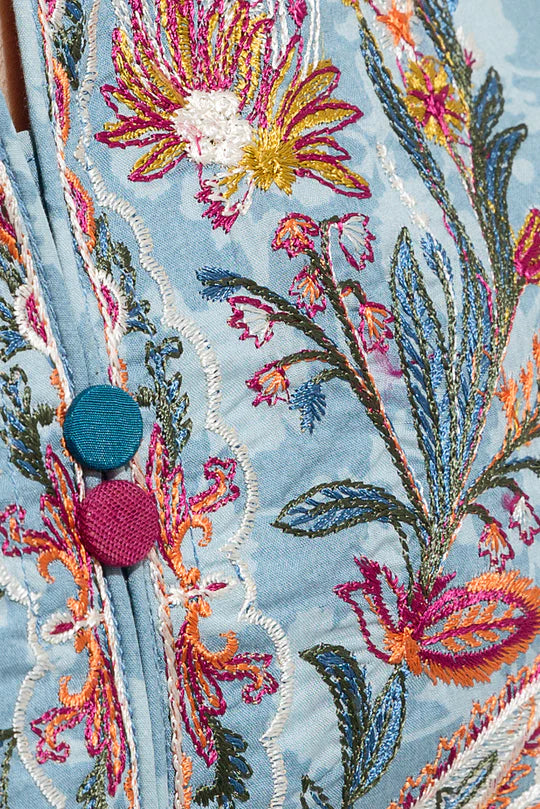BEECHTREE | 2 Piece Unstitched Embroidered Lawn | Aquatic Ethnic