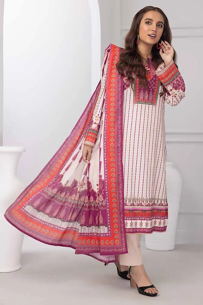 Gul Ahmed | 3PC Printed Lawn Unstitched Suit