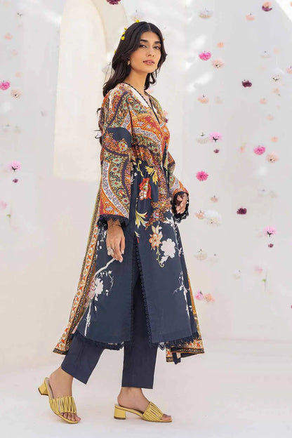 Gul Ahmed | 3PC Printed Cambric Unstitched Suit with Lawn Dupatta