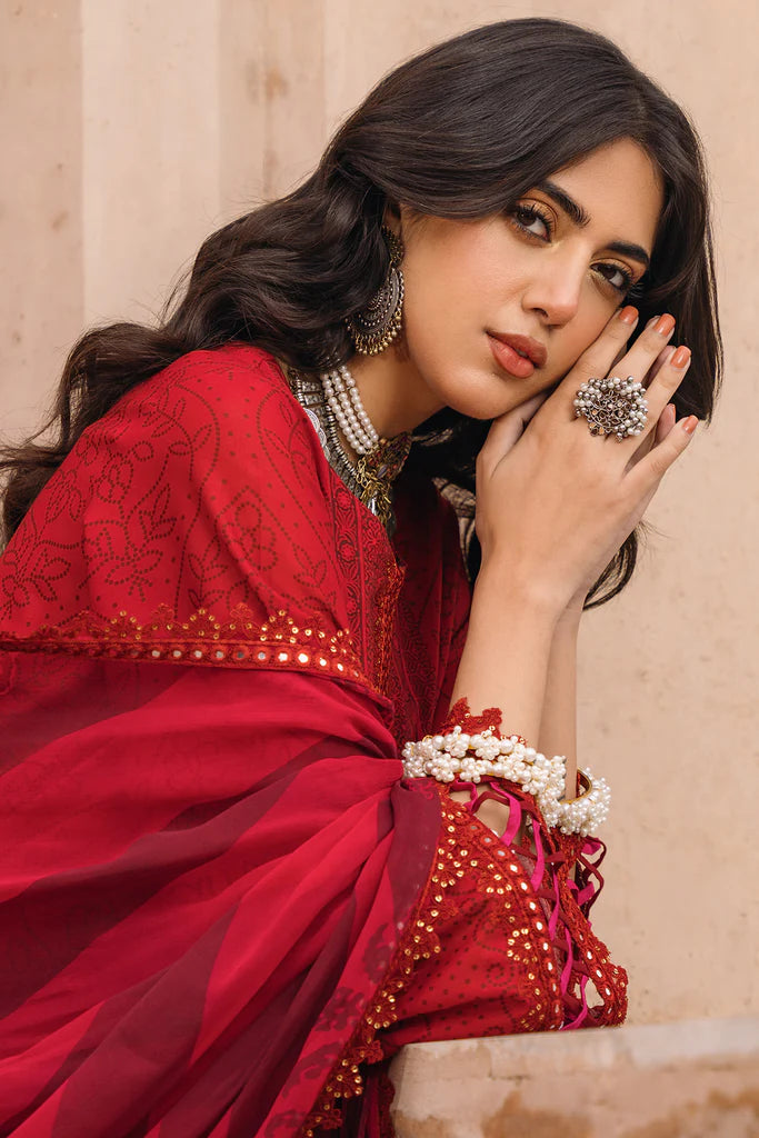 Charizma | 3-PC Unstitched Chunri Embroidered Lawn Suit