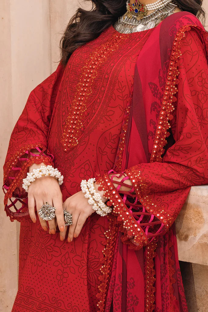 Charizma | 3-PC Unstitched Chunri Embroidered Lawn Suit