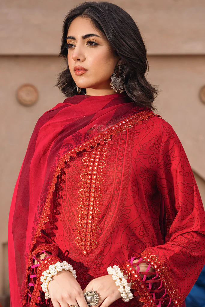 Charizma | 3-PC Unstitched Chunri Embroidered Lawn Suit