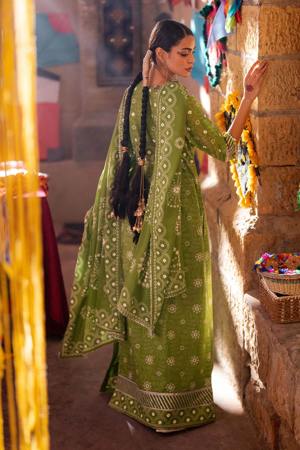 GUL AHMED | 3PC UNSTITCHED LACQUER PRINTED LAWN SUIT