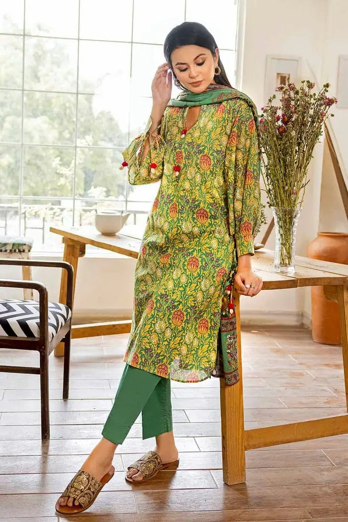 Gul Ahmed | 3PC Printed Lawn Unstitched Suit