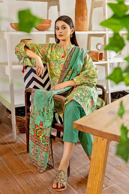 Gul Ahmed | 3PC Printed Lawn Unstitched Suit