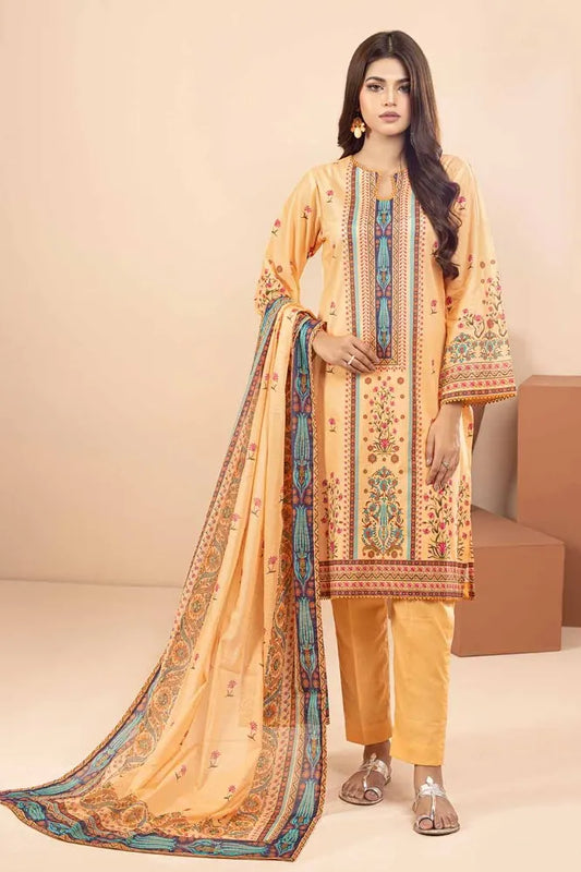 Gul Ahmed | 3PC Printed Lawn Unstitched Suit