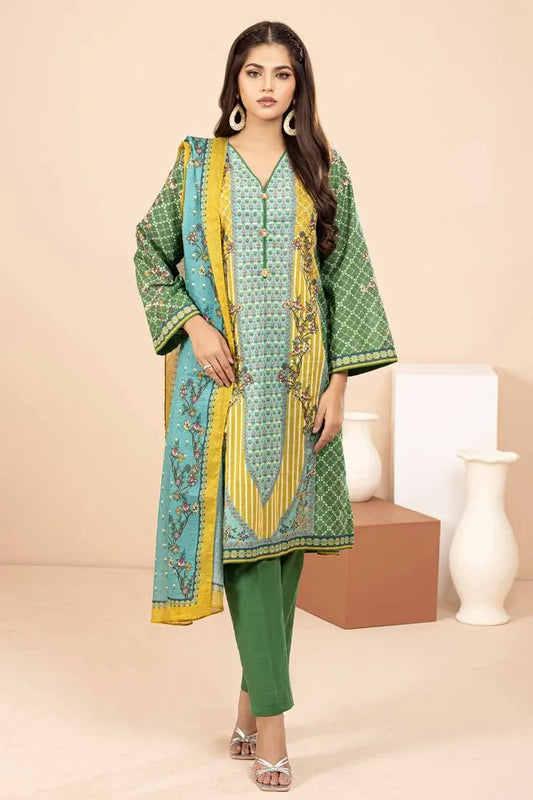 Gul Ahmed | 3PC Printed Lawn Unstitched Suit