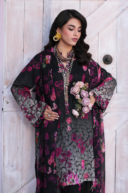Charizma | 3-PC Unstitched Printed Lawn Shirt with Chiffon Dupatta and Trouser