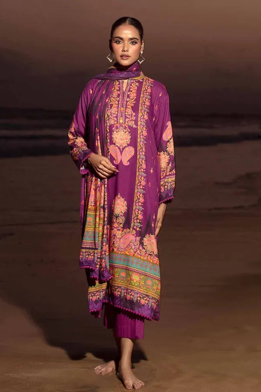 GUL AHMED | 3PC UNSTITCHED PRINTED COTAIL LINEN SUIT