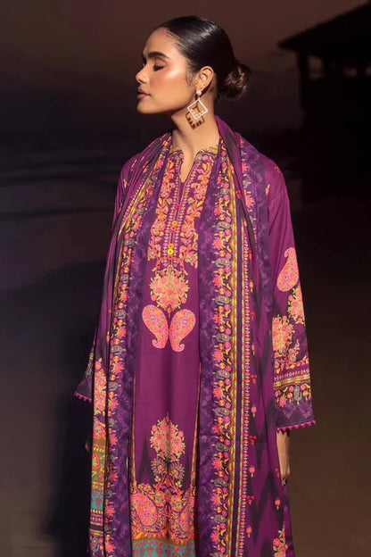 GUL AHMED | 3PC UNSTITCHED PRINTED COTAIL LINEN SUIT