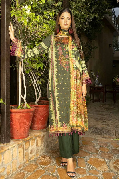 GUL AHMED | 3PC UNSTITCHED PRINTED COTTON LINEN SUIT