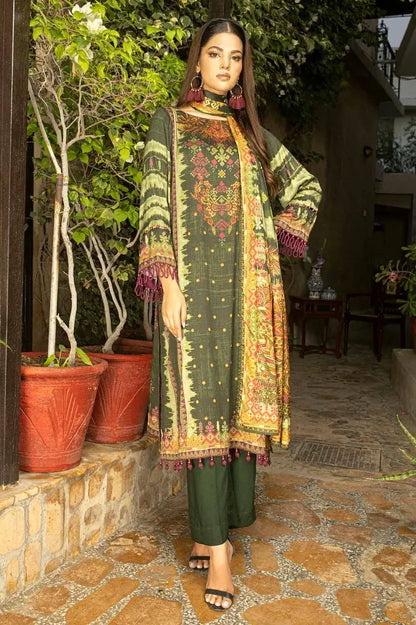 GUL AHMED | 3PC UNSTITCHED PRINTED COTTON LINEN SUIT