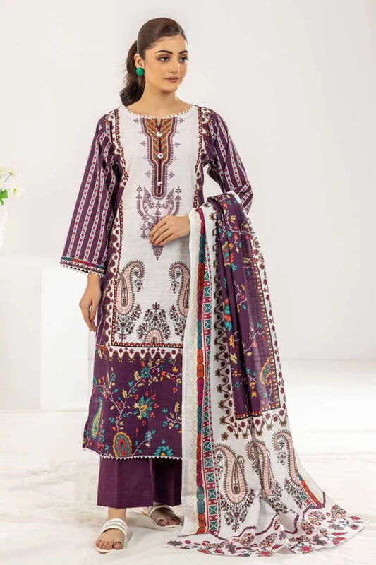 GUL AHMED | 3PC UNSTITCHED PRINTED KHADDAR SUIT