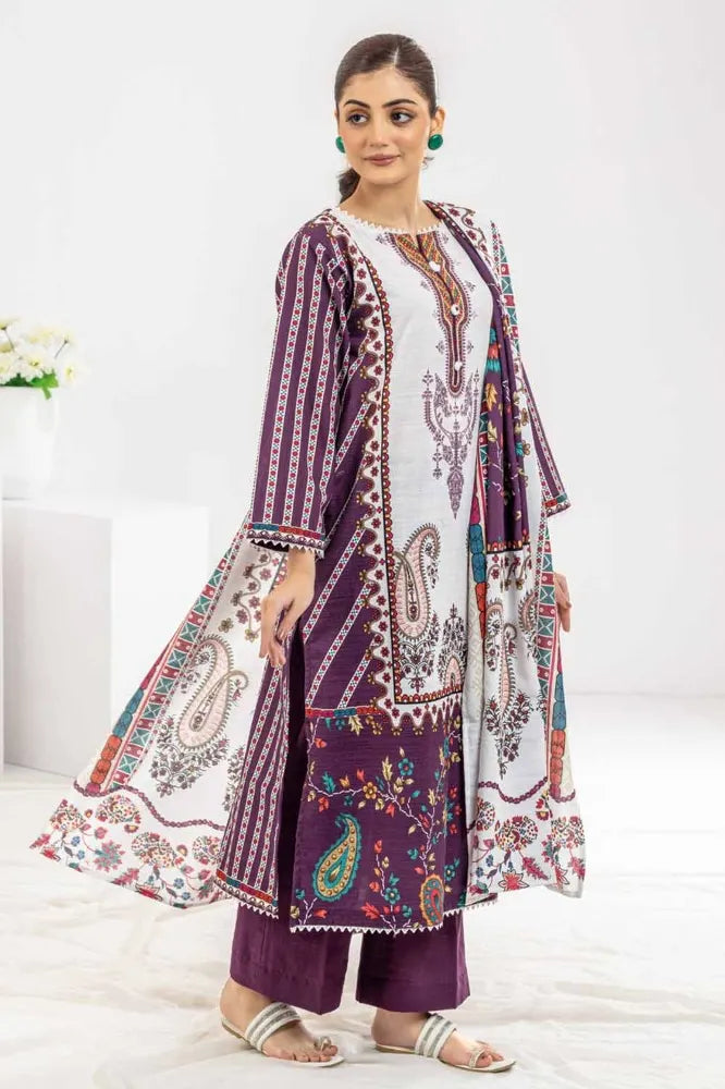 GUL AHMED | 3PC UNSTITCHED PRINTED KHADDAR SUIT