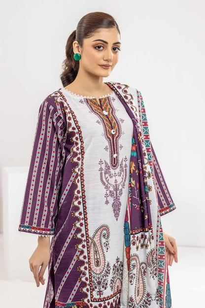 GUL AHMED | 3PC UNSTITCHED PRINTED KHADDAR SUIT