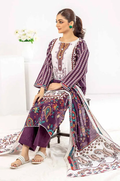 GUL AHMED | 3PC UNSTITCHED PRINTED KHADDAR SUIT