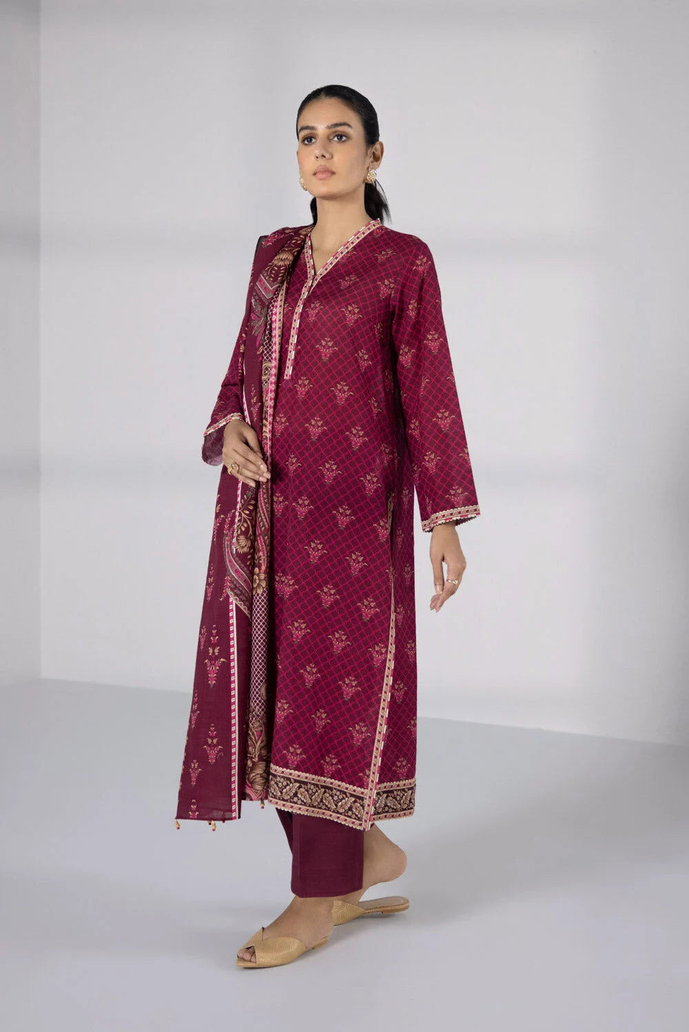 SAPPHIRE | UNSTITCHED 3 PIECE PRINTED LAWN SUIT
