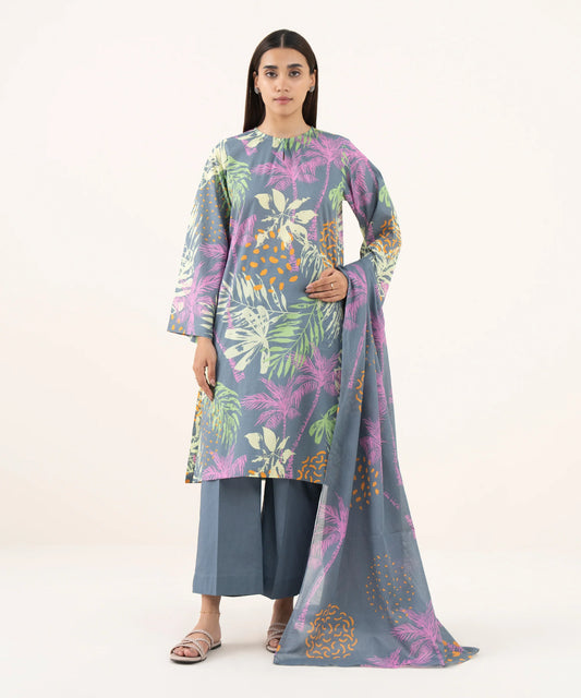 SAPPHIRE | UNSTITCHED 3 PIECE PRINTED LAWN SUIT