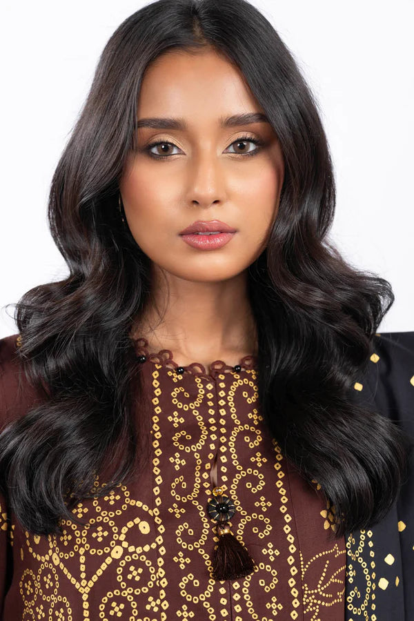 Alkaram | 3 Pc Unstitched Printed Viscose Suit | FW-41-23-Maroon