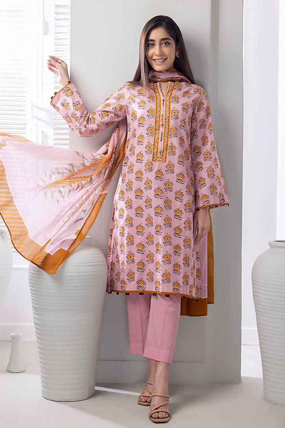 Gul Ahmed | 3PC Printed Lawn Unstitched Suit