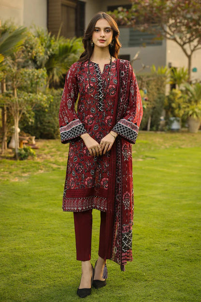 Lakhany | 3pc Unstitched Komal Prints with Printed Chiffon Dupatta