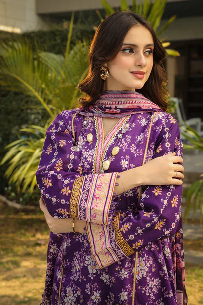 Lakhany | 3pc Unstitched Komal Prints with Printed Chiffon Dupatta