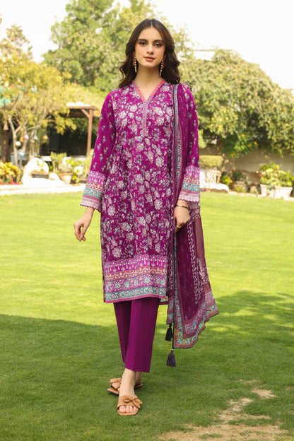 Lakhany | 3pc Unstitched Komal Prints with Printed Chiffon Dupatta