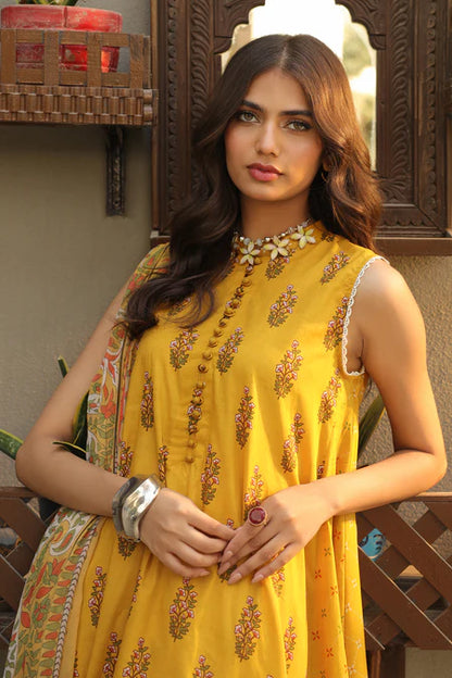 Lakhany | 3pc Unstitched Komal Prints with Printed Chiffon Dupatta