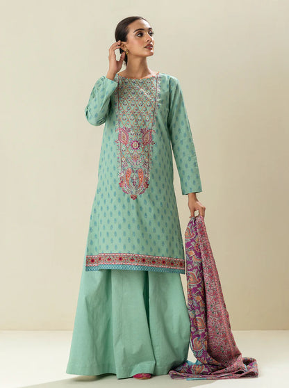 MORBAGH by BEECHTREE | 2 Piece Unstitched Embroidered Lawn | Soothing Sea