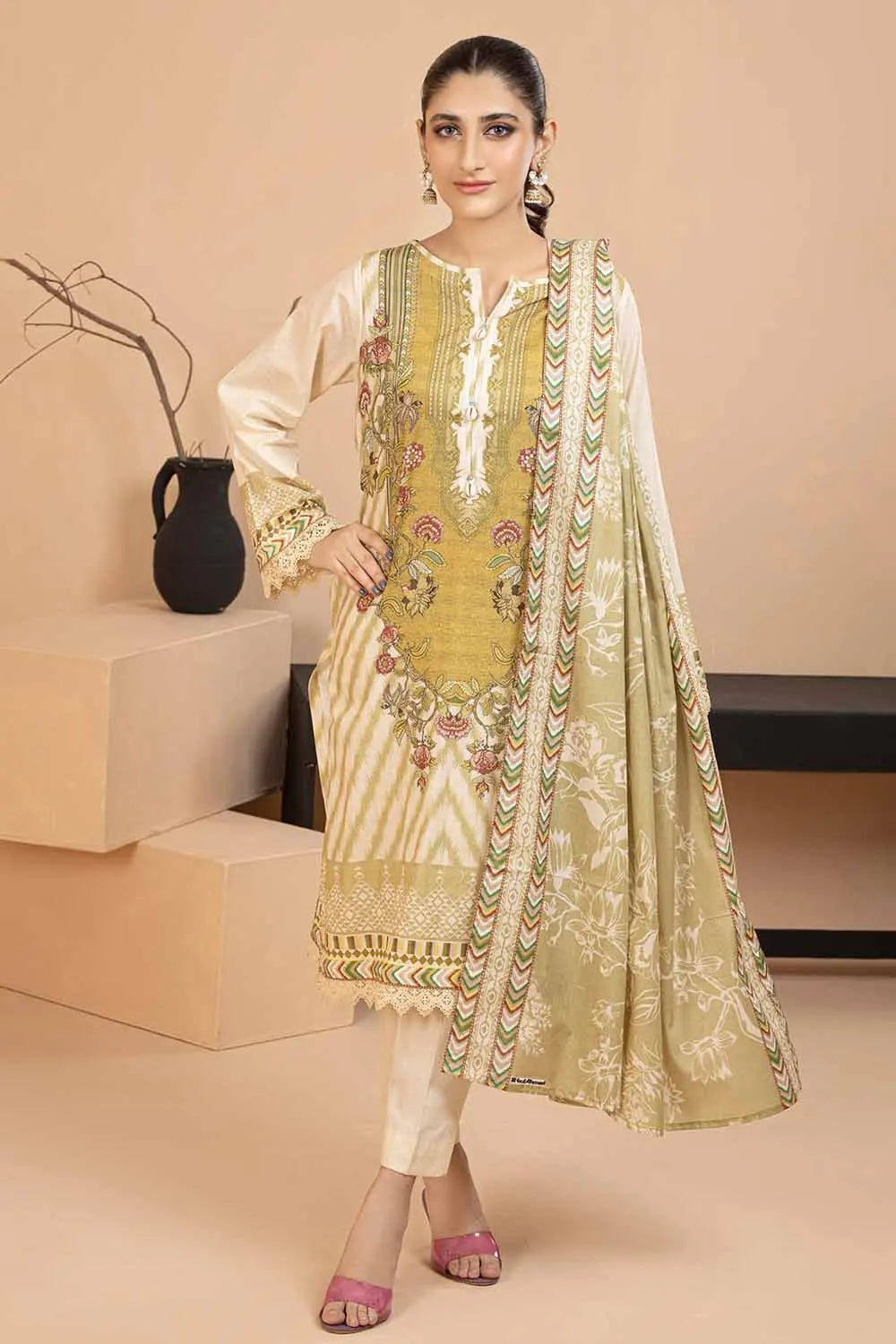 Gul Ahmed | 3PC Printed Lawn Unstitched Suit