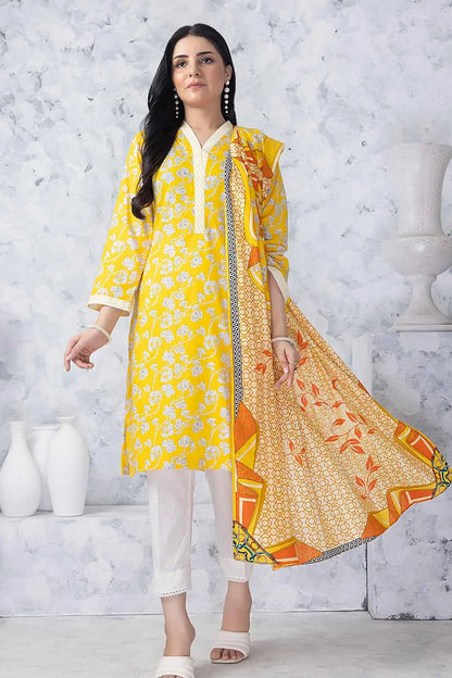 Gul Ahmed | 3PC Lawn Printed Unstitched Suit