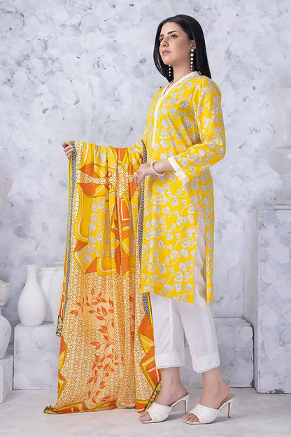 Gul Ahmed | 3PC Lawn Printed Unstitched Suit