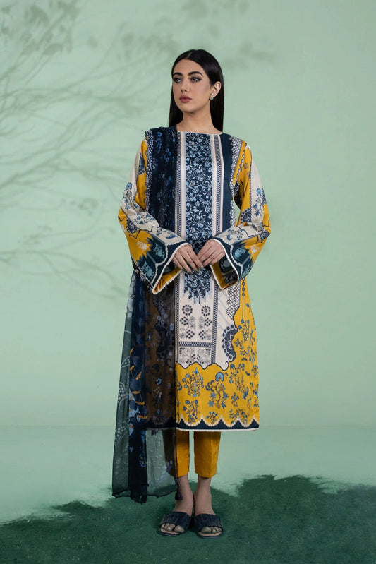 SAPPHIRE | UNSTITCHED 3 PIECE PRINTED LAWN SUIT